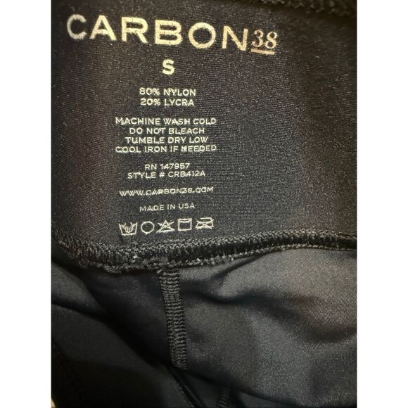 Carbon 38 Women's Stretch Full Length Leggings Takara Shine Black Size Small - Picture 8 of 8